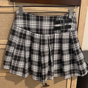 Primark Black and White Checkered Mini Skirt